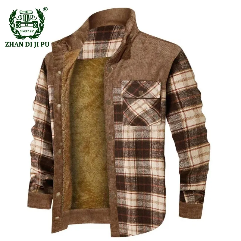 

Winter Mens Tactical Camo Warmer Arm Airsoft Jacket Men Plaid Flannel Shirts Army Coat Jacket Men Slim Fit Streetwear Coats Men