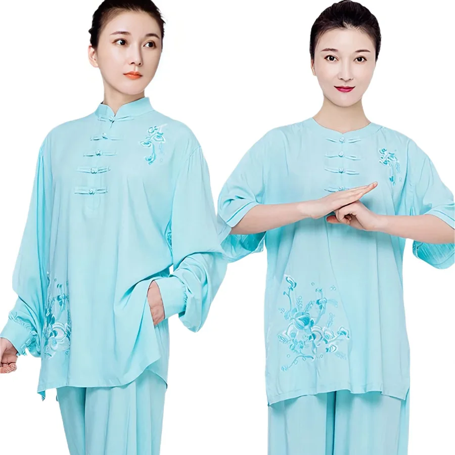 2026Hot Sale Chinese Traditional Women Kung Fu Suit Casual Outdoor Sport Clothing Tai chi Martial arts Uniform Jacket Pants Sets