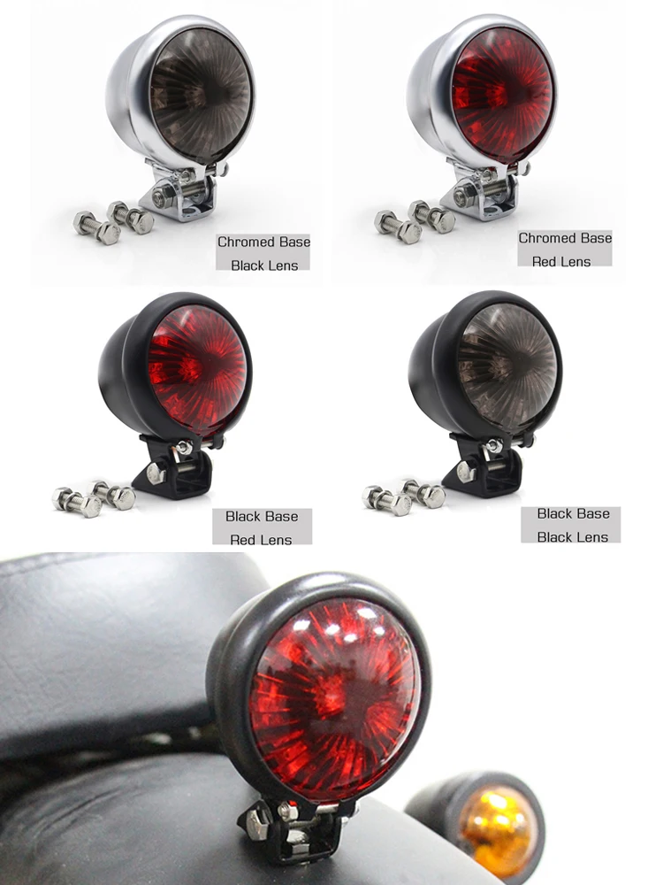

Decorative Motorcycle Tail Lamp For Yamaha Suzuki Honda Loncin Qjmotor Benelli Kawasaki BMW Cafe Racer Modified Rear Stop Light