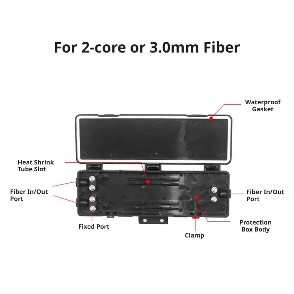 Optical Fiber Protection Box Thickened Flame Retardant Outdoor Waterproof Extension Cable Joint Protected Box Adapter Storage