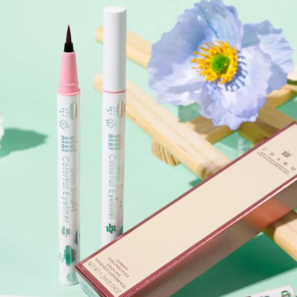 실키 리퀴드 아이 라이너 펜 빠른 건조 방수 땀 방지 지속 아이 펜슬 부드러운 아이 라이너 라이잉 롱 펜 누에 라인 M7W9