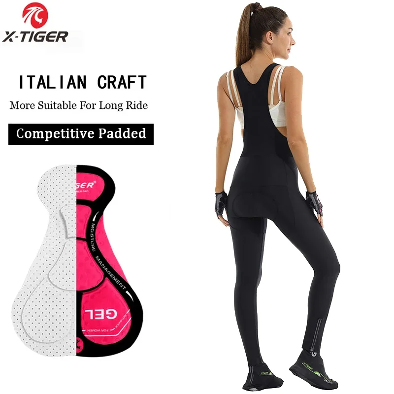 

X-Tiger Women's Cycling Bib Shorts - 3D Gel Pad & Coolmax Breathable MTB/Road Bike Tights (Spring/Summer)