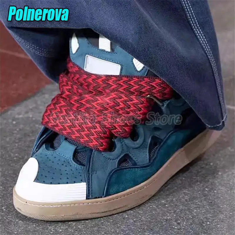 Black Thick Soled Casual Sneakers Summer Mixed Colors Lace Up Sport Shoes Comfort Breathable Walking Couple Shoes for Women Men