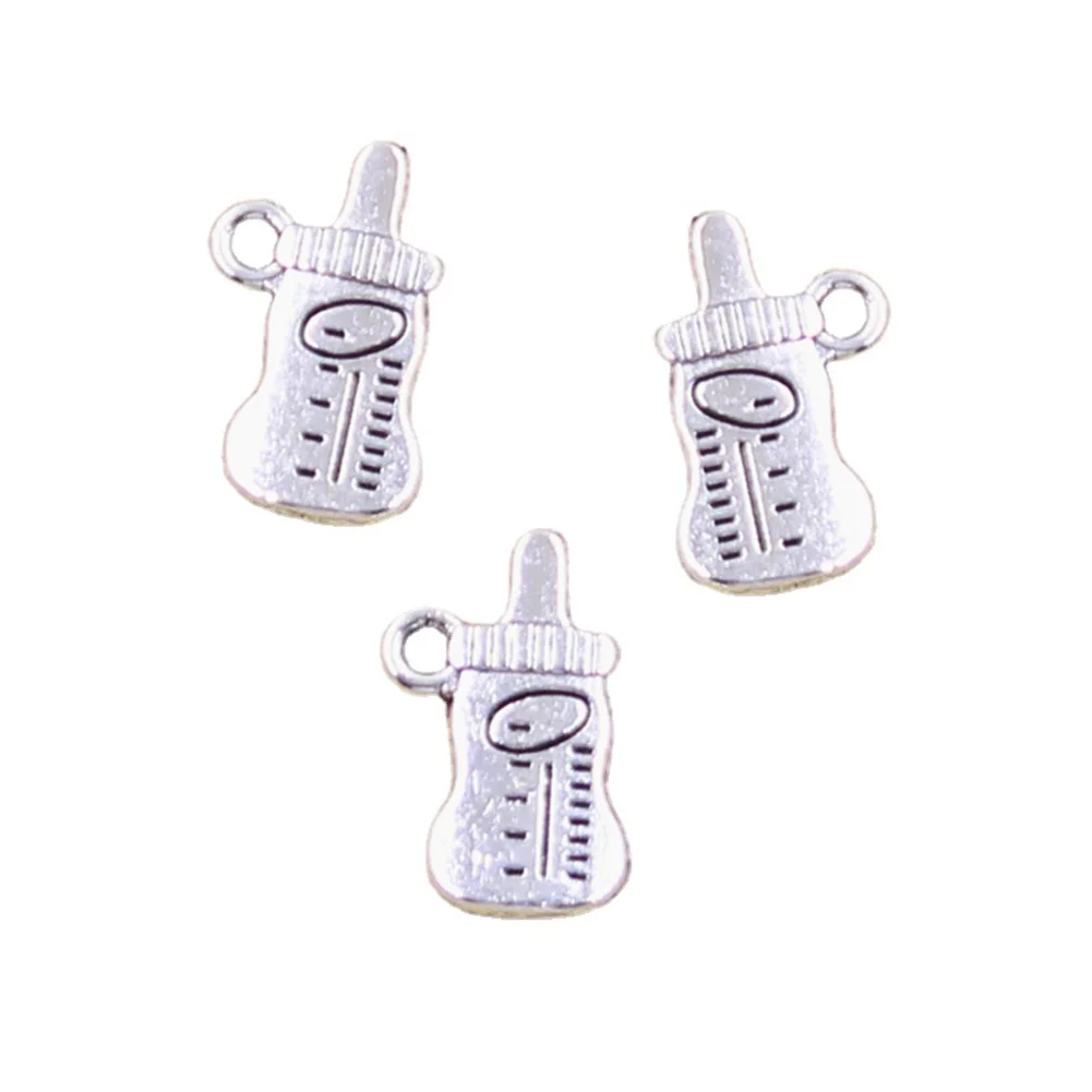 20pcs Charms Baby Feeding Bottle 16x8mm Antique Silver Color Pendants Making DIY Handmade Tibetan Finding Jewelry