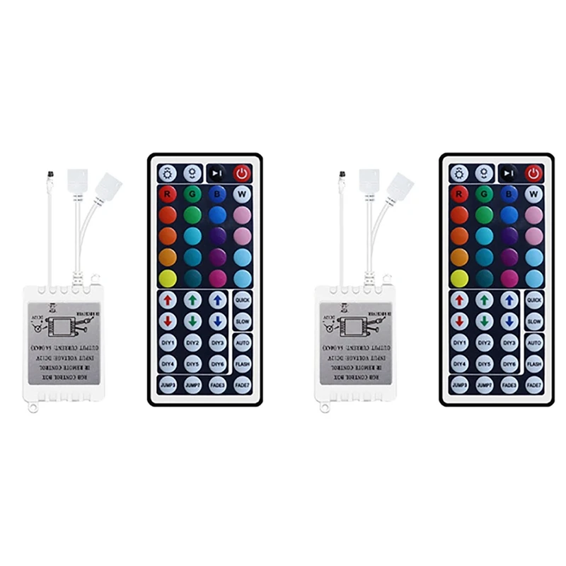 2X LED Strip RGB Control Box With Remote 44Keys RGB Control Box 44Key