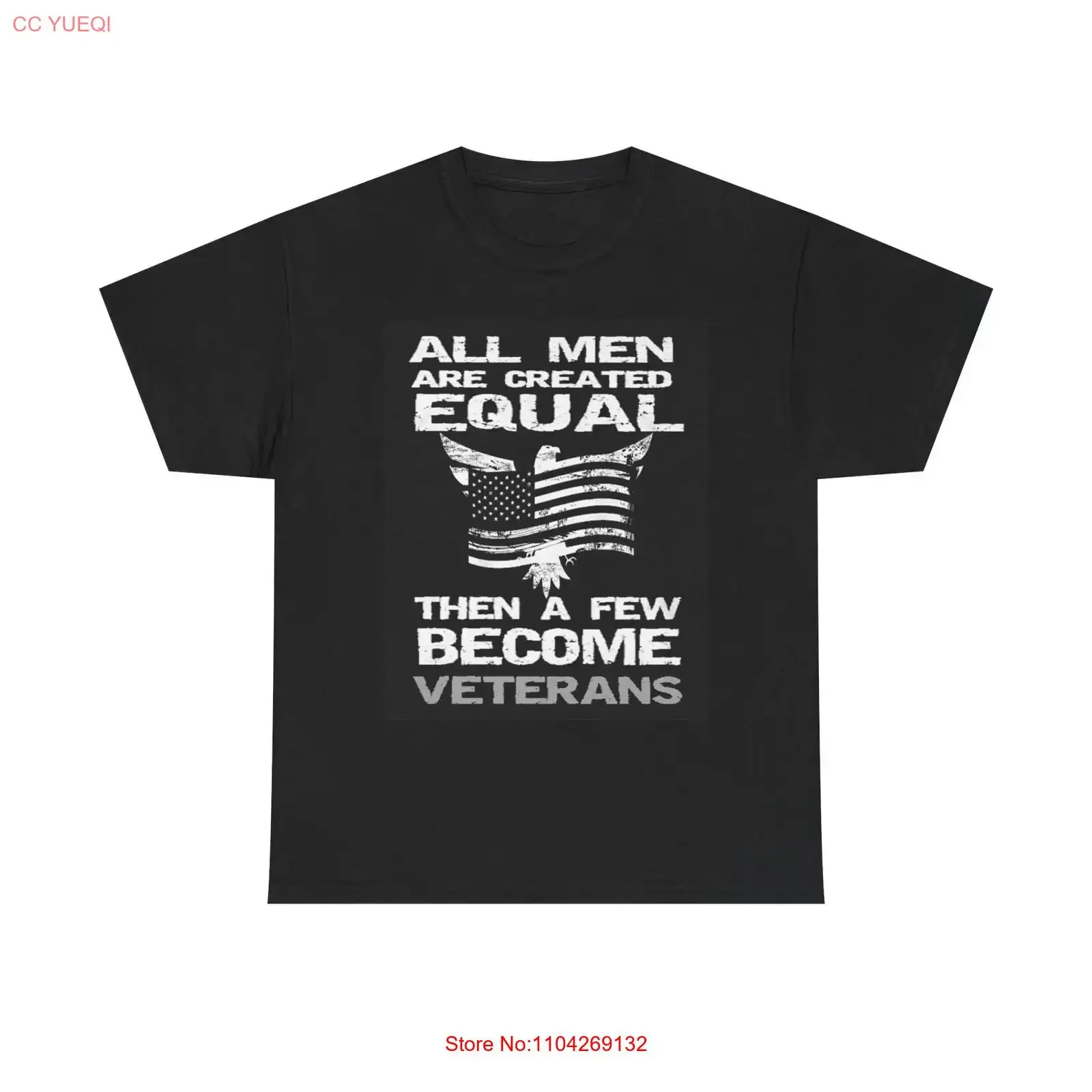 T-shirt « Peu de Hommes Deviennent Vétérans » en Coton Lourd Américain USA, Style Vintage Lavé, Doux, Légèrement Polyvalent, Confortable et Respirant
