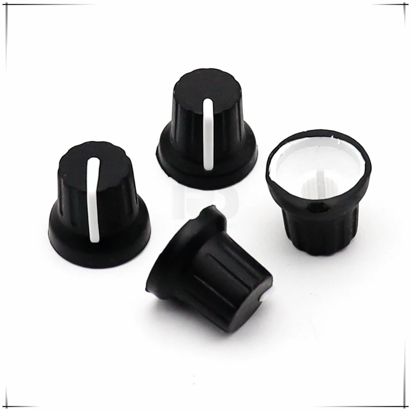 10PCS Soft Rubber Knob cap Diameter 16mm Height 14.5mm Potentiometer Encoder Knob cap D-axis 180℃ /Flower shaft Inner Hole 6MM