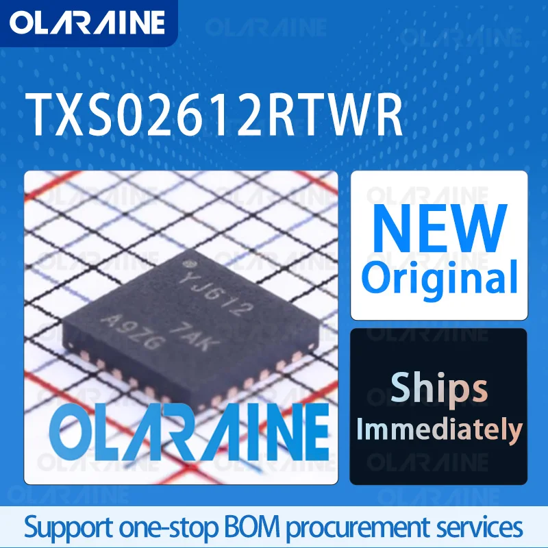 

5/10/100Pcs TXS02612RTWR WQFN-24 original ic chip Interface-I/O expander RoHS 4 I/O Voltage -3.6 V