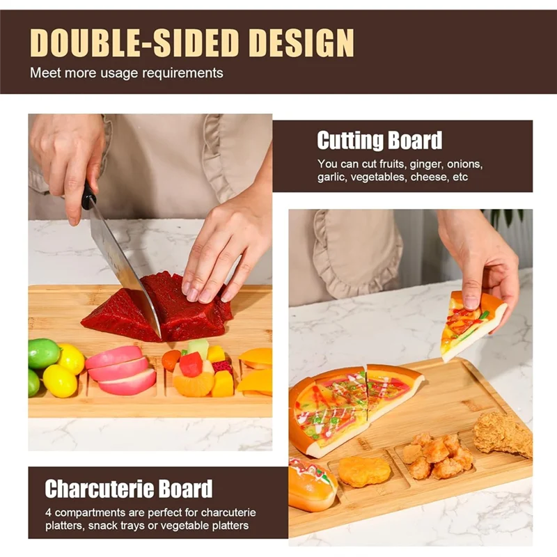 

【Price-Drop!】Cutting Boards Charcuterie Boxes With Clear Lid,Travel Portable Cheese Board For Kitchen Use