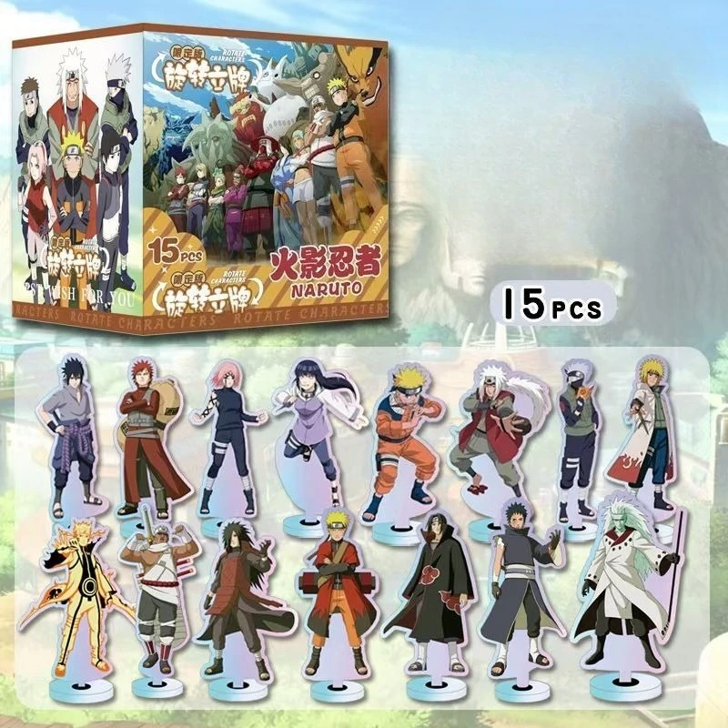جديد ناروتو الاكريليك تدوير حامل الشكل اوزوماكي ناروتو اوتشيها ساسوكي أنيمي الطرفية الإبداع الليزر للتدوير حلية الهدايا
