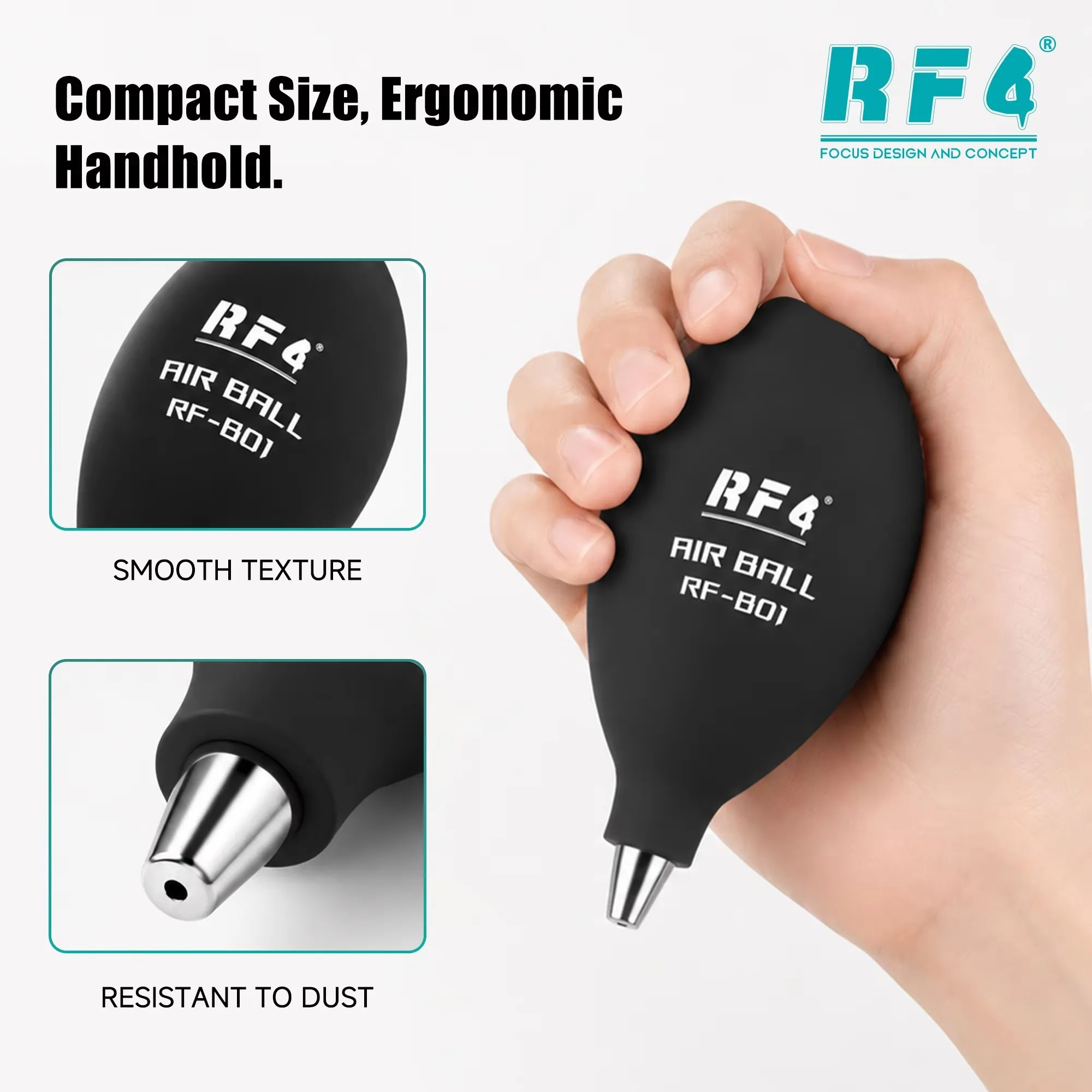 RF4 RF-B01 Professional Cleaning Air Ball Strong Wind Force Efficient Dust Removal Air Blower for Camera Lens Cell Phone Repair
