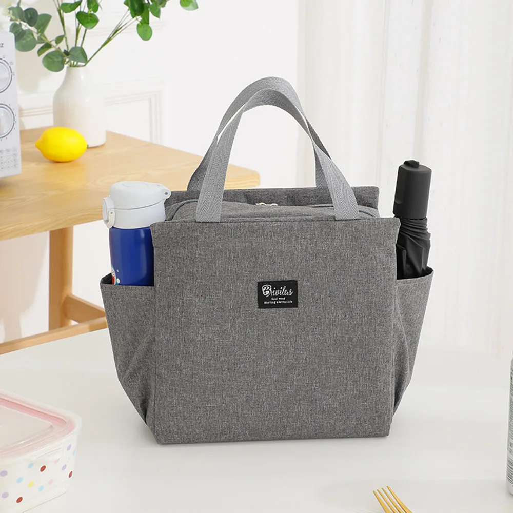 Large Thermal Lunch Bag for Children Portable Food Storage Cool Bag with Container Ideal for School Picnics And Mommy On-the-Go