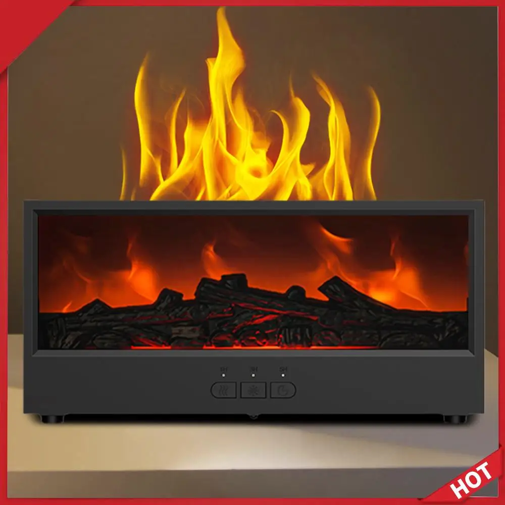 

Динамический аромадиффузор-камин с эффектом пламени, 150 мл, ультразвуковой увлажнитель с холодным туманом, 7 цветов LED ночник, диффузор с эффектом огня