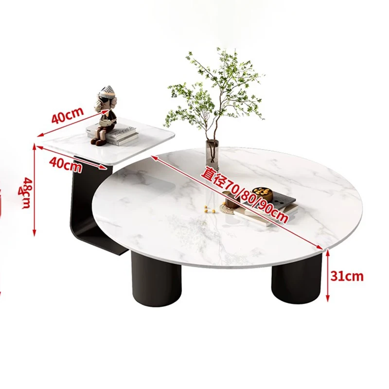 Space-saving retro coffee table creative storage luxury simple side table