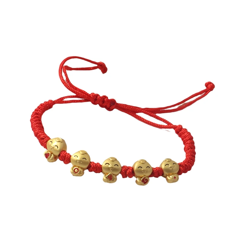 2025 Snake Year Lucky Red Rope Bracelet For Women Men Chinese Style Zodiac Snake Braided Hand Chain Fashion New Year Gifts