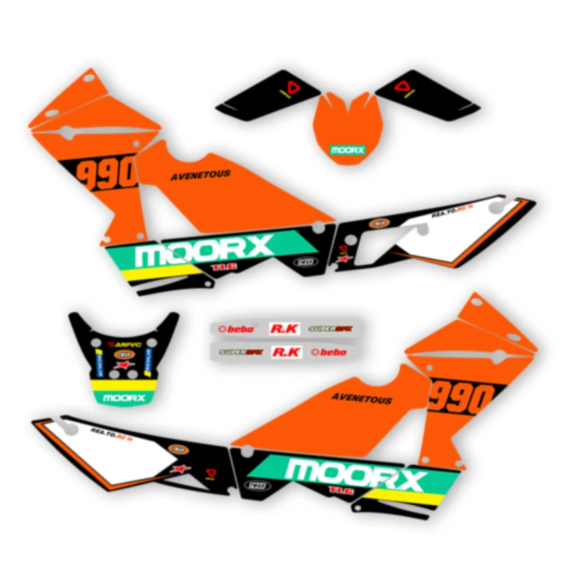 

DSMTECH Custom Motorcycle Graphics For KTM 2003 2004 2005 2006 2007 2008 2009 2010 2011-2016 ADV990 Decal Stickers Kits 010
