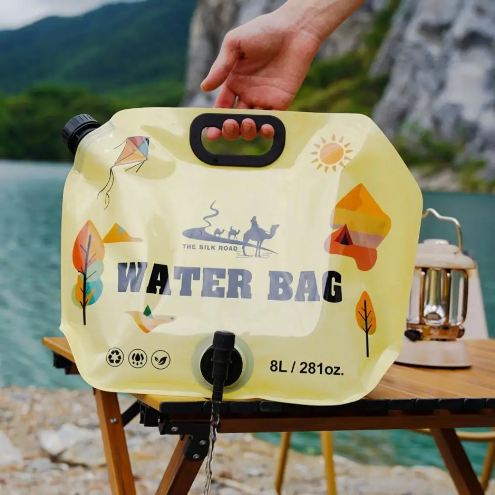 Camping Faltbarer Wasserbeutel mit Zapfhahn 8L Outdoor Wandern Wassereimer Große Kapazität Wasserbehälter Campingbedarf – Detail 20