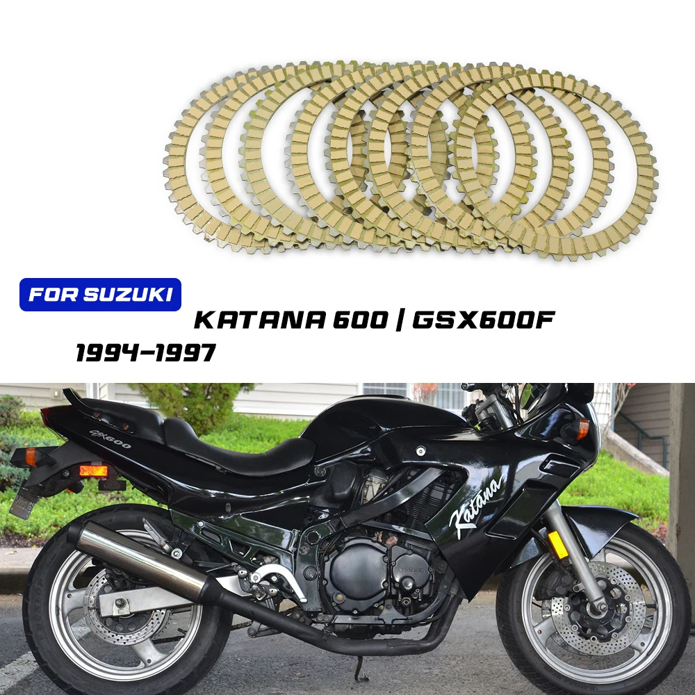 Motorcycle Clutch Friction Disc Plate Kit For Suzuki GSX600F 94-97 GSX-R600W 92-93 GSX750F 95-97 GSX-R750W 93-95 Katana 750 600