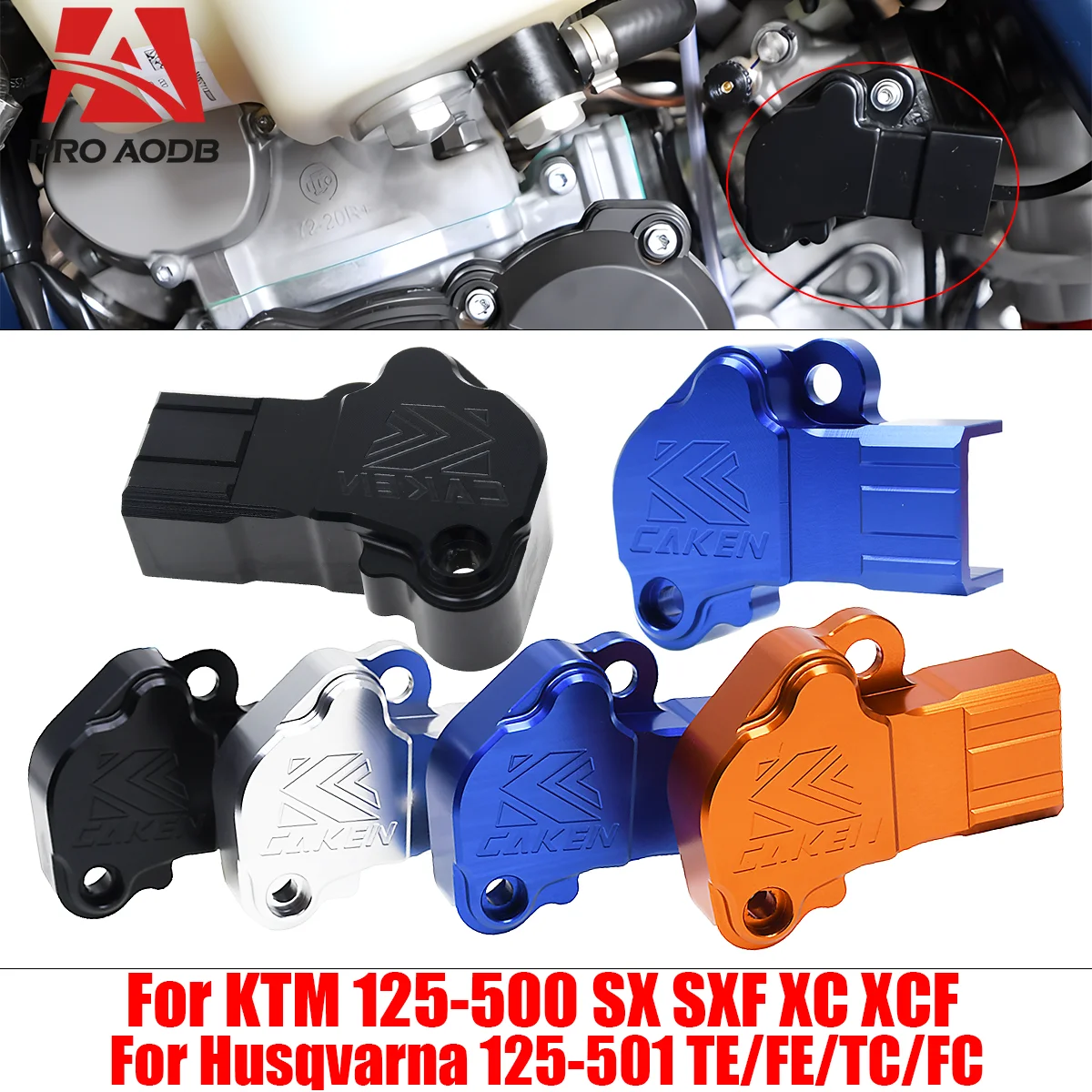 

high quality Motorcycle CNC TPS Sensor Anti-collisionGuardProtectorCover For Husqvarna 2020-2022 TE150I TE250I TE300I TX300I KTM