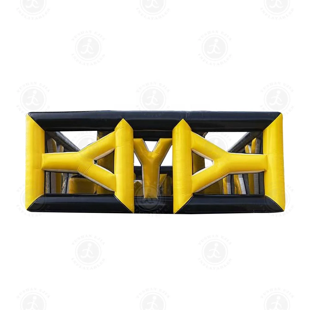 

Large Inflatable Paintball Playground Field with Bunkers, Durable Obstacle Course for Team Building Games