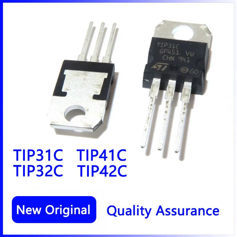 10 ชิ้น/ล็อต TIP31C TIP32C TIP41C TIP42C ทรานซิสเตอร์เพาเวอร์ไตรโอดส่วนประกอบอิเล็กทรอนิกส์ชิปรวมไอซีใหม่ของแท้