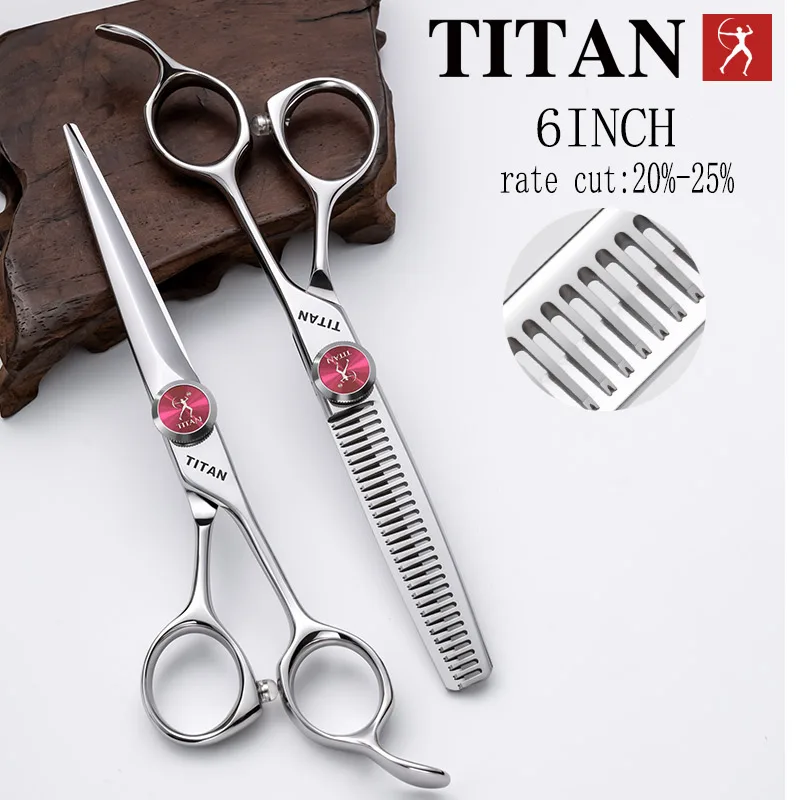 TITAN Professionelle Friseurschere, Haarschneide- und Ausdünnwerkzeug aus VG10-Stahl, 6,0, 6,5 Zoll, Salon-Schneidewerkzeuge – Detail 5