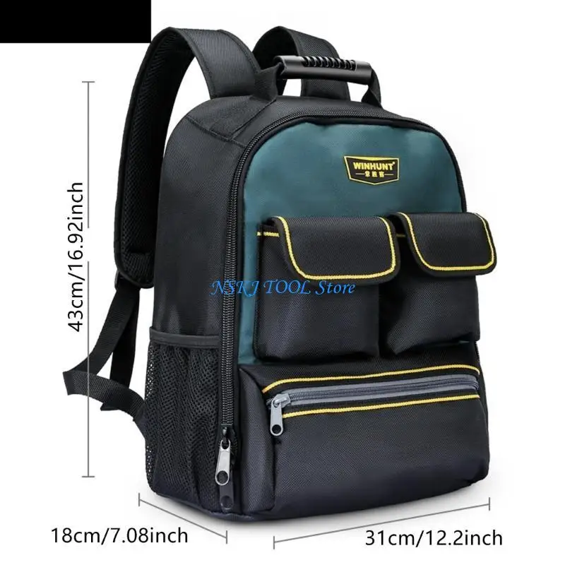 L8RC Oxford Fabric Electrician Tool Backpack com design ergonômico e aprimora a durabilidade da construção e manutenção