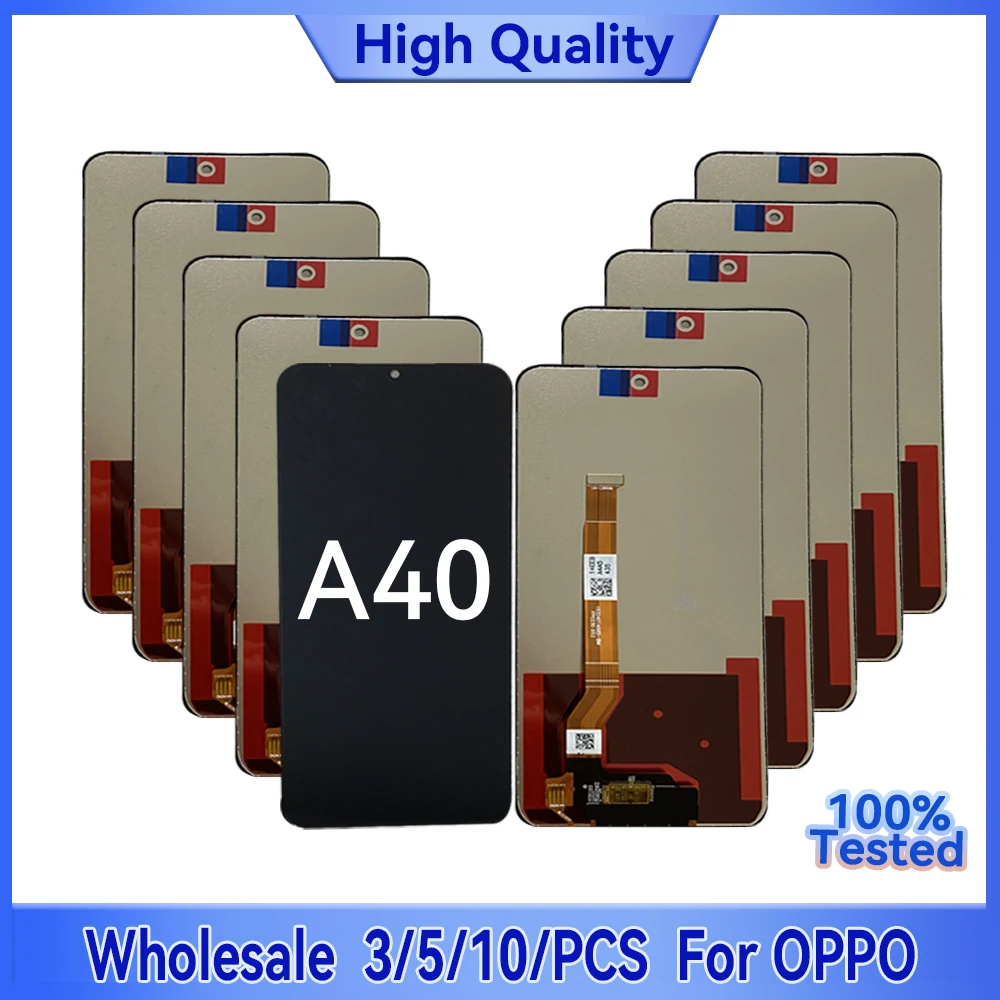 

Wholesale Lot of 3/5/10 For OPPO A40 LCD Screen with Touch Mount Replacement Display Assembly for Mobile Phone Repair