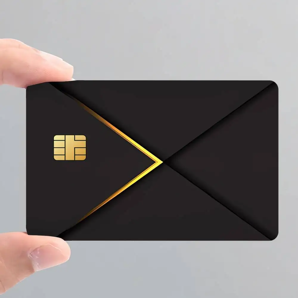 Black Matte  Decorative Waterproof Film Skin Cover Credit Card Stickers Debit Front  Bank Bus Pass