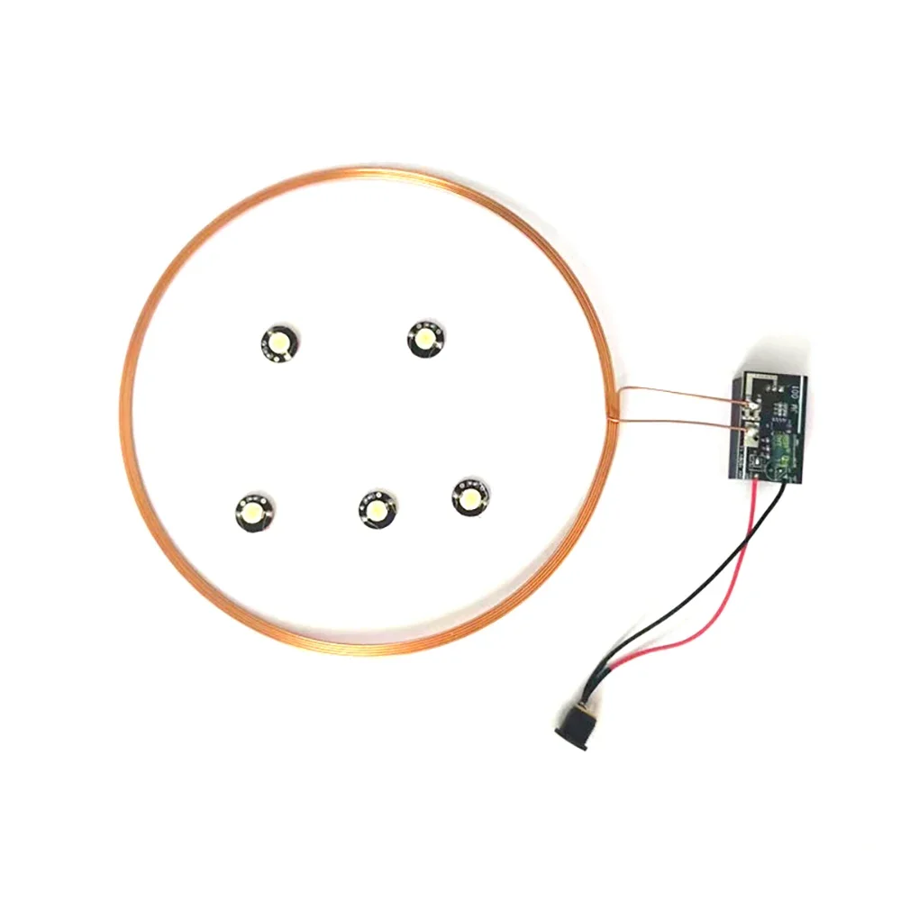 Imagem -03 - Transmissor de Alimentação sem Fio 10cm Distância Bobina Indução Receptor 1w Lâmpada Led Modelo Faça Você Mesmo Cena Iluminação dc 24v 2a