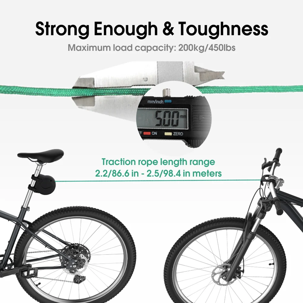 Retractable Bicycle Tow Rope Bicycle Traction Rope Adjustable Bicycle Pull Traction Strap Bike Trailer Rope Cycling Accessories