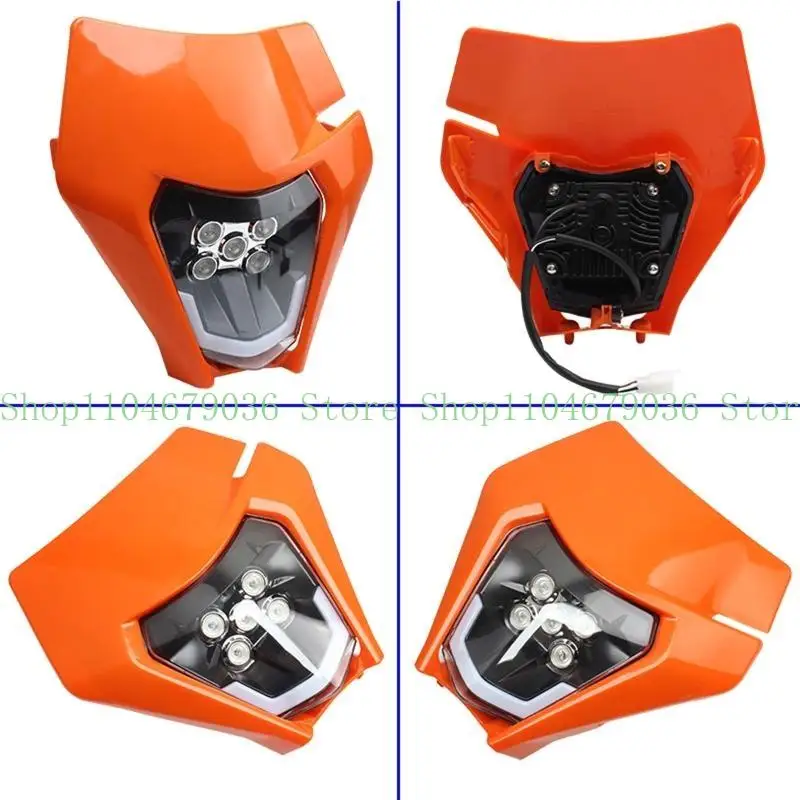 652F Dirt Bike Headlight LED Universal Motorcycle for Head Light Lamp for S-X S-X-F EX-C E-XC-F Most Dirt Pit Current