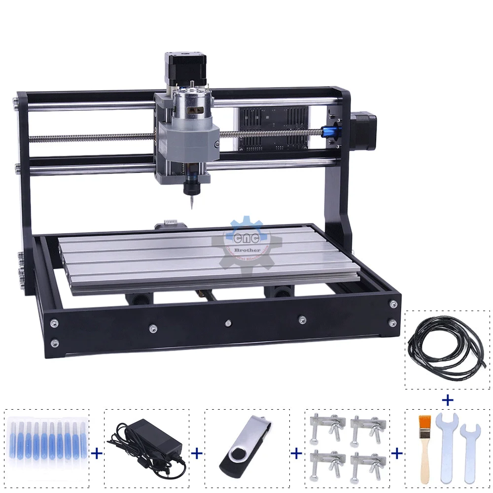 Mini graveur laser CNC 3018 PRO, routeur à bois CNC, fraiseuse, découpeuse, GRBL, machine de gravure laser pour acrylique, PCB, PVC, métal