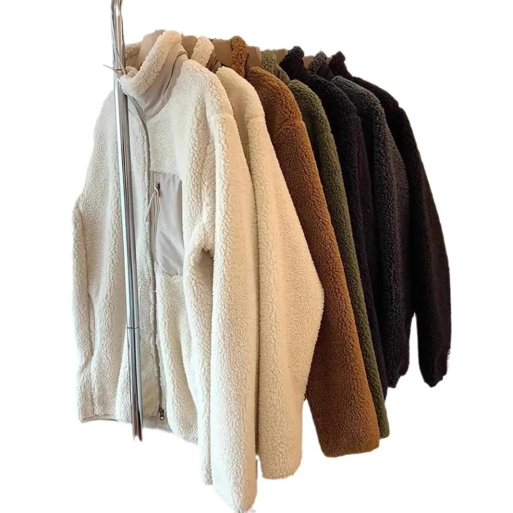 

Couple's Warm Windproof Lambswool Jacket Top for Men And Women Nice Collar Design Fashionable Outerwear