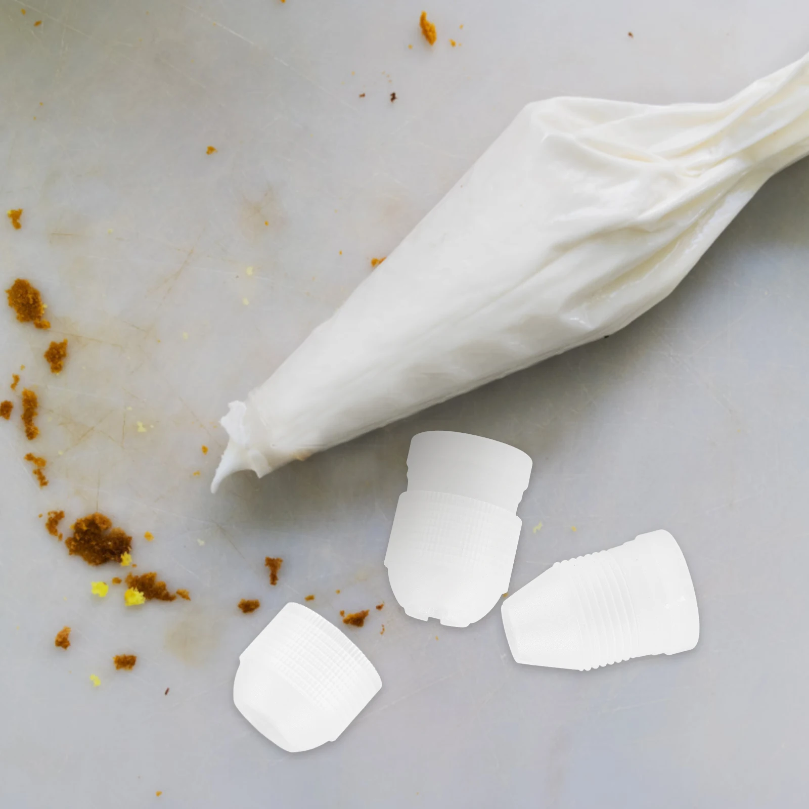 

20Pcs Reusable Silicone Piping Couplers Nozzle Converters Cake Decorating Baking Supplies Set Reusable Piping Nozzles Coupler