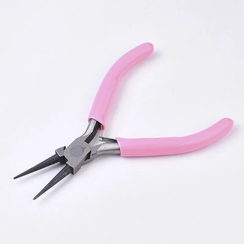 BIESUO Pink Handle Three-piece Set Pliers Diy Jewelry Making Tools Jewelry Accessories