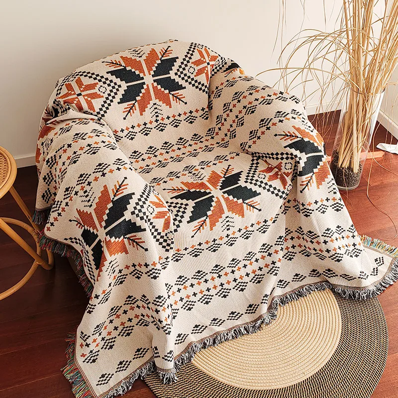American style sofa towel cover rustic retro style sofa cover chair cover fabric one-piece sofa cushion