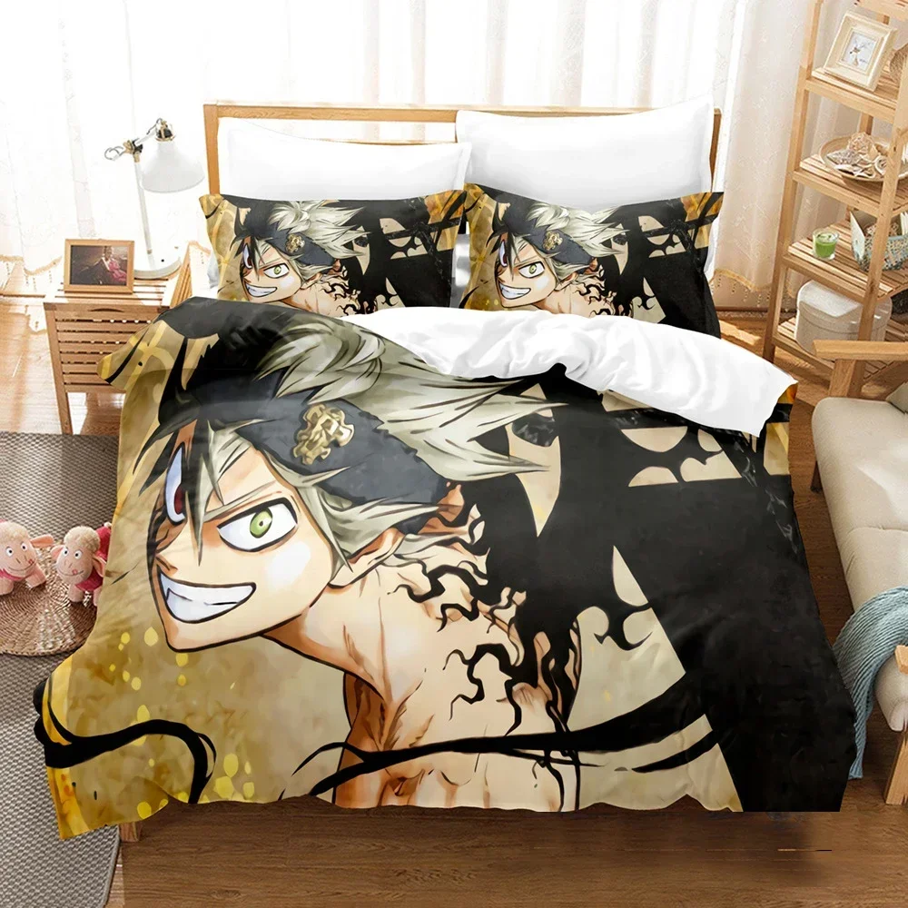 

3D Printed Black Clover Anime Asta 3D Duvet Cover Bedding Set Comforter Linen Pillowcases Home Decor Single Double King Queen