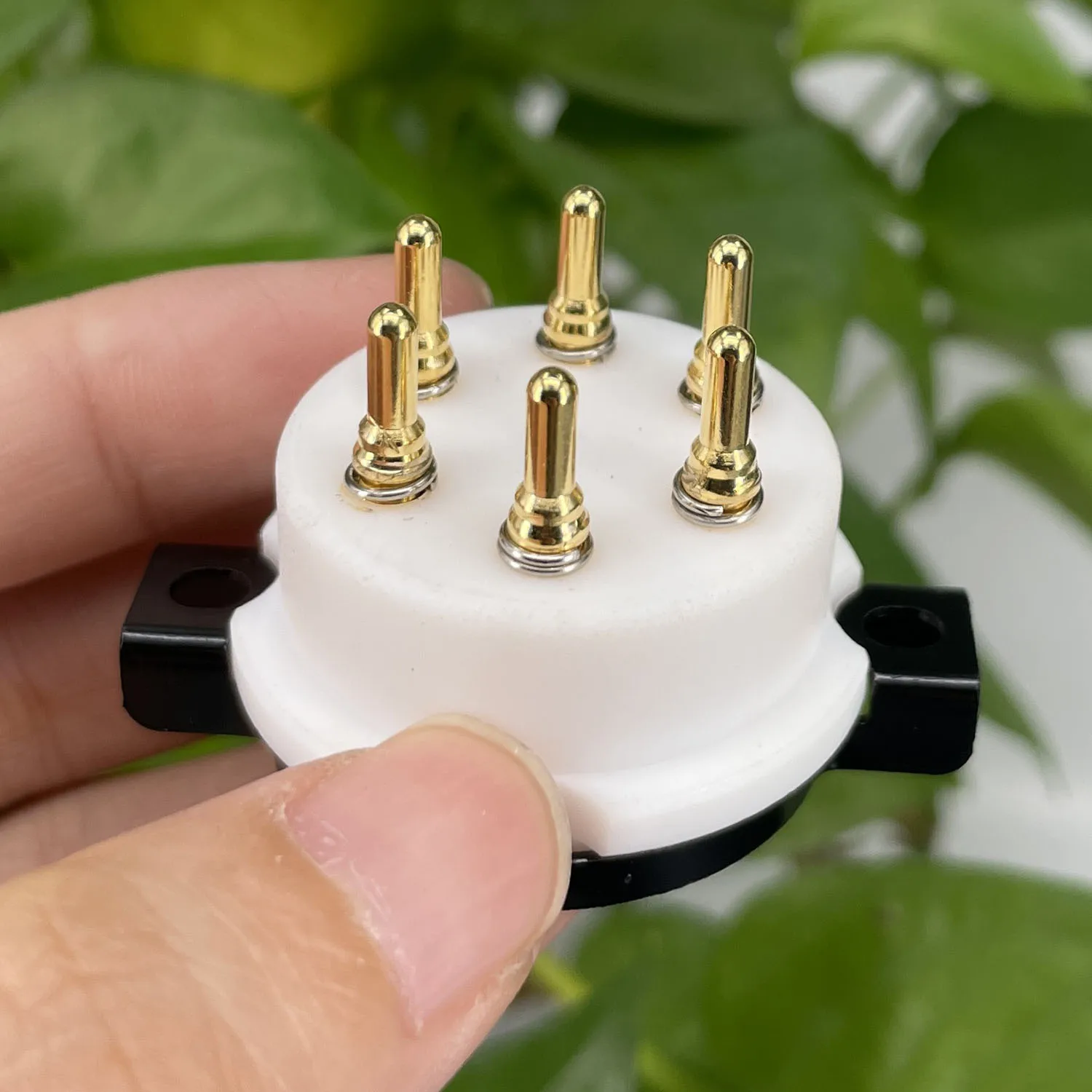 EIZZ 6PIN Tube Socket PTFE Gold Plated For WE310A 2A5 6C6 6D6 VT57 VT58 Electron Valve Vintage Audio Hifi Amplifier