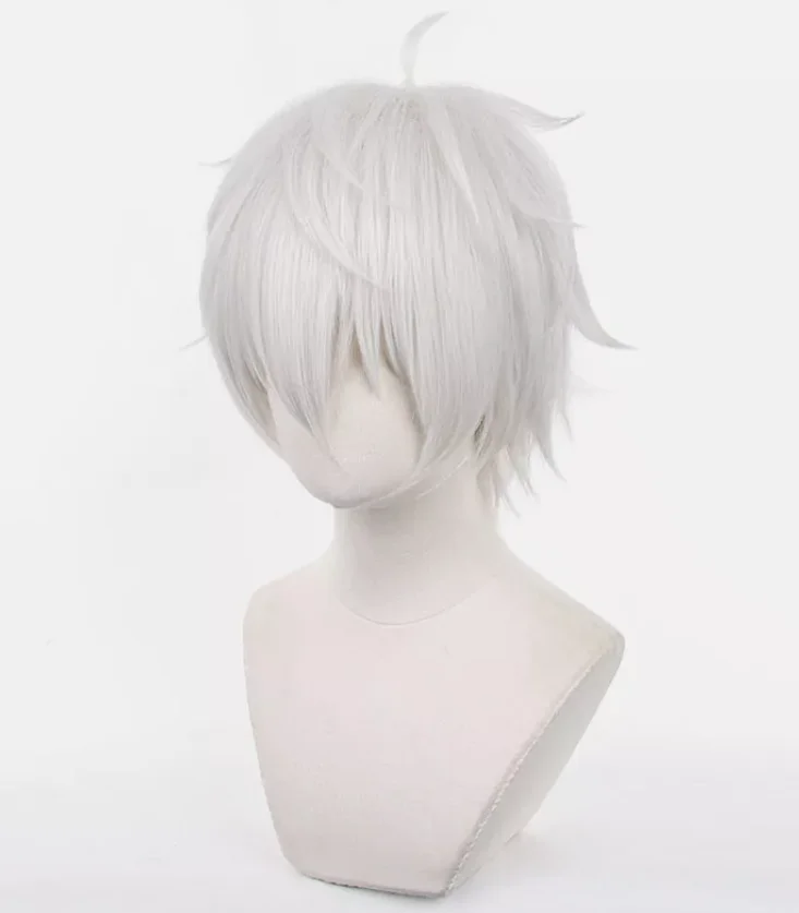 Blue Lock Seishiro Nagi Cosplay Wigs 30cm Silver White Synthetic Hair