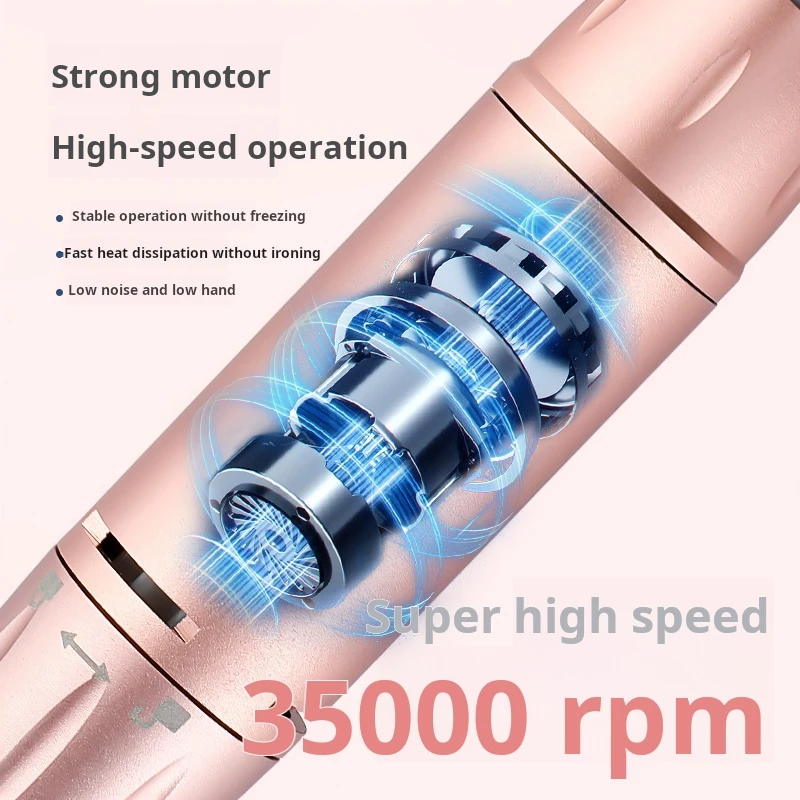 충전식 전동 네일 드릴, LED 디스플레이, 35000RPM 파일 키트, 기계 손가락 네일 도구, 살롱 세트, 페디큐어 매니큐어 드릴