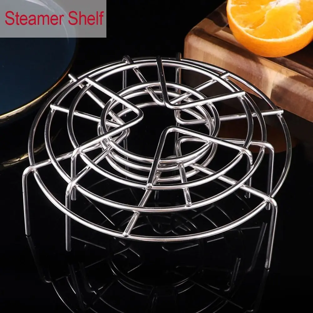 

Durable Stainless Steel Steamer Shelf Tray Stand Steaming Dumplings Egg Grill Steamer Rack Cookware Multifunction Pot Steaming