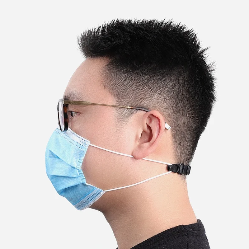 10PCS Adjustable Mask Extension Bandage Mask Hook Ear Rope Unisex Extension Belt Relieves Ear Pain Prevention Lanyard