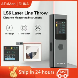 DUKA-Laser Nível Rangefinder, Mini Medidor De Distância, Ferramentas De Medição De ângulo Portátil, Instrumento De Fundição, ATUMan LS6, 62g, 40-meter