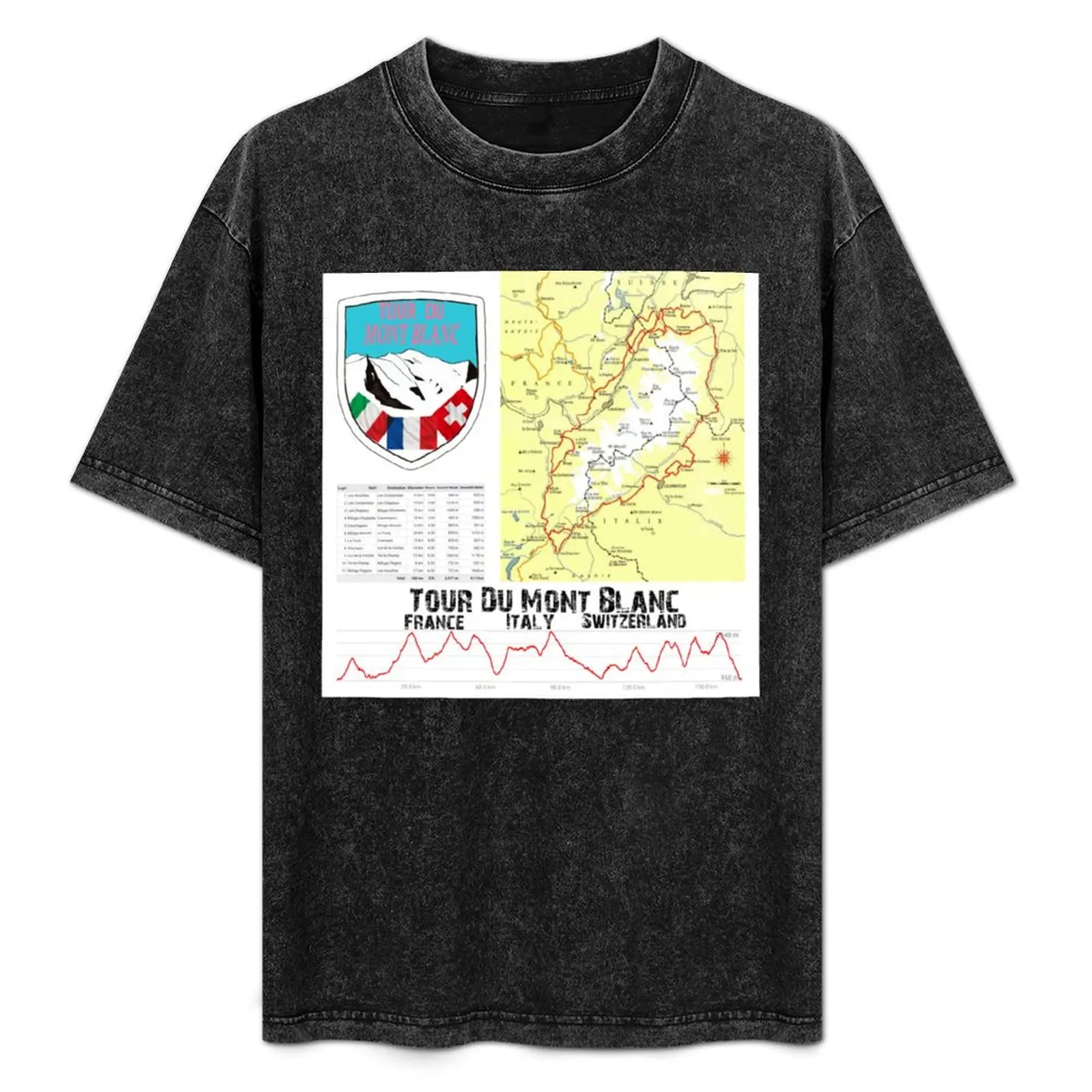 

Tour Du Mont-Blanc T-Shirt Comfortable Basic Crew Neck Tee