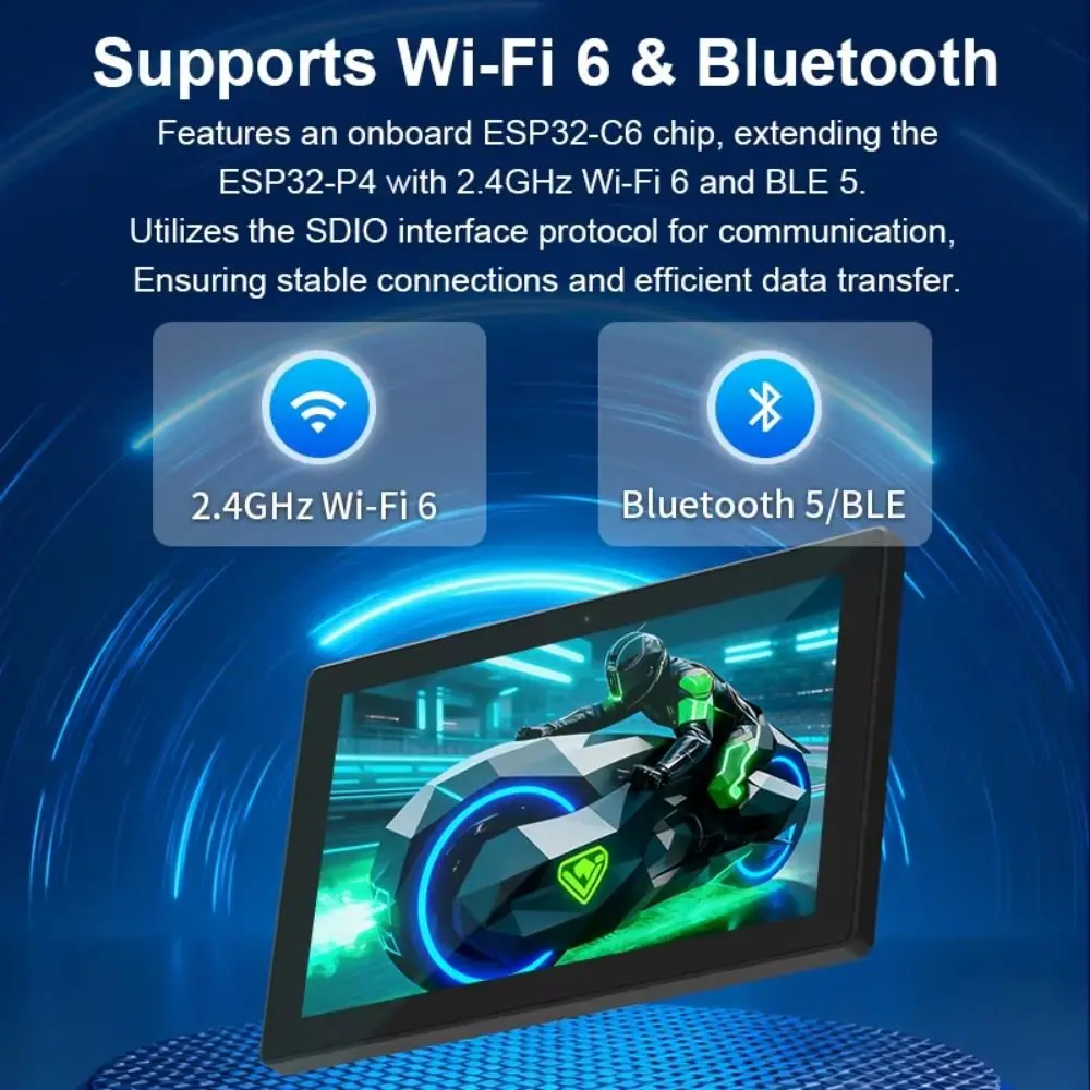 

7.0-inch Display ESP32-P4 Development Board IPS Screen Camera Module IPS Capacitive Touch 1024*600 Resolution WIFI Bluetooth