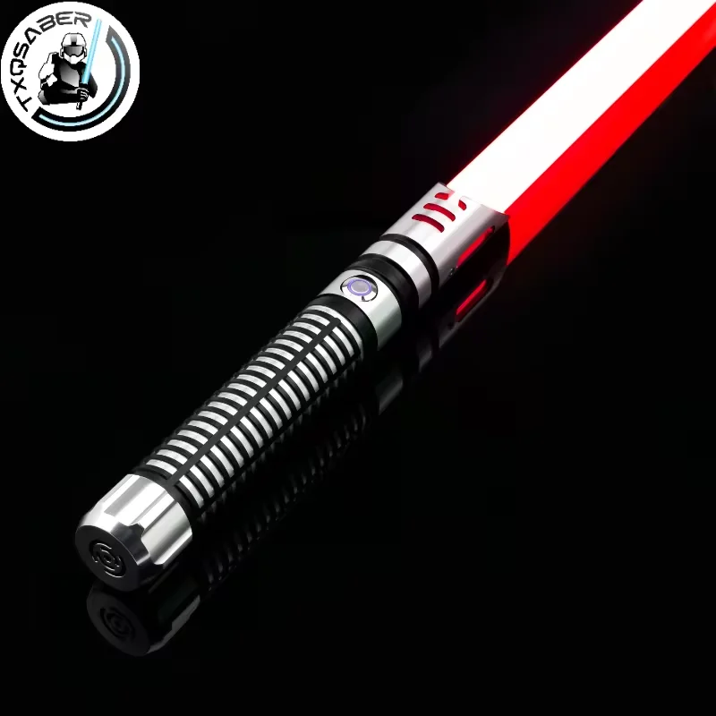 TXQSABER Neo Pixel Heavy Dueling RGB Lightsaber Metal Hilt Smooth Swing Cosplay Natal Jedi Luminous Laser Swords Mainan Anak-anak