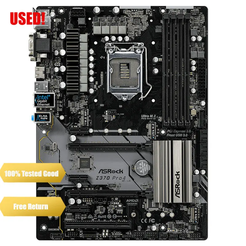 

ASRock Z370 Pro4 Desktop Motherboard With Intel Z370 Z370M DDR4 LGA 1151 Original Desktop Mainboard