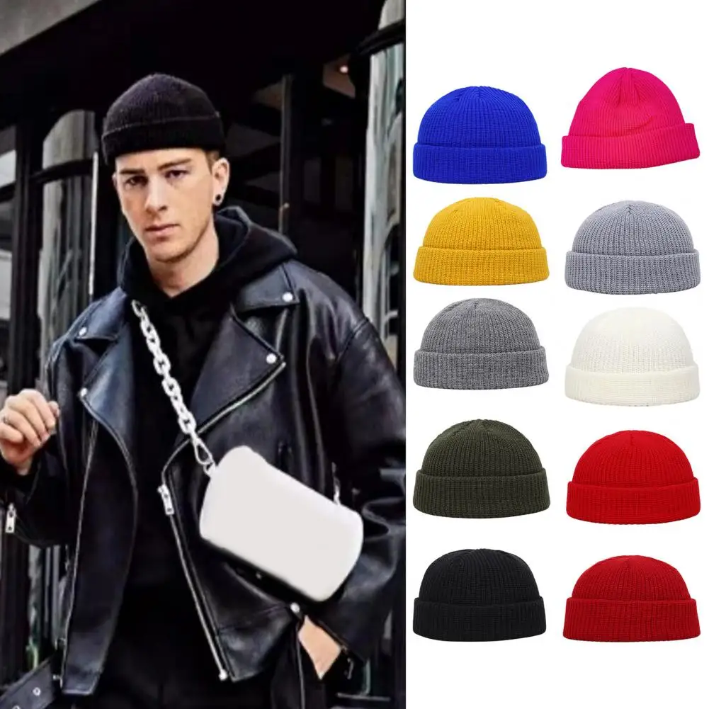 Men Hat Trendy Non-shrink Adults Hat Autumn Winter Women Men Skull Beanie Cap for Daily