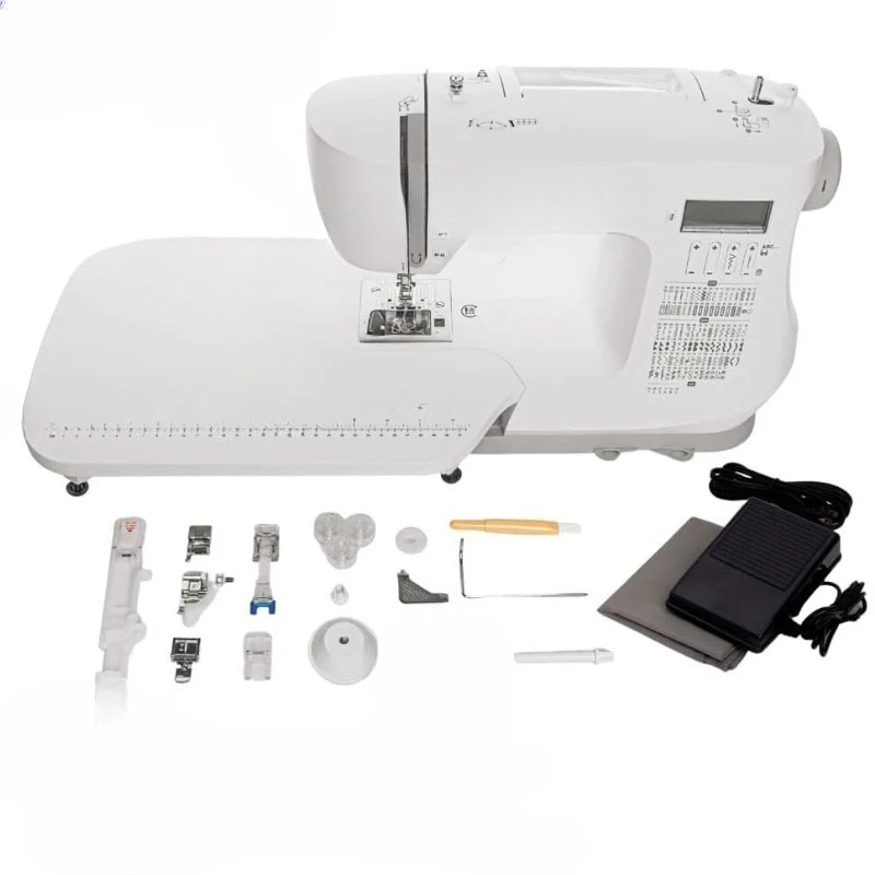 ماكينة خياطة محوسبة C7220 مع طاولة تمديد ومجموعة ملحقات |   200 غرزة مدمجة، 8 فتحة أزرار بخطوة واحدة